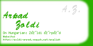 arpad zoldi business card